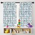 thumbnail image 5 of Blackout Kids Curtains,Light Blue Christmas House and Tree Pattern Childrens Insulated Curtains Set Of 2,Bedroom Essentials,Toddler Room Decor 42"x54", 5 of 5