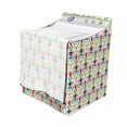 thumbnail image 3 of Colorful Washer Cover, Abstract Geometric Shapes with Rhombus and Triangles on Plain Background, Waterproof Dustproof Decorative Fabric, 29" x 28" x 40", White and Multicolor, by Ambesonne, 3 of 3