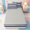 thumbnail image 4 of Erosebridal Line Art Pattern Zipper Twin Comforter Sets with Fitted Sheet and 2 Pillowcases,Boho Striped Zipper Bedding Set,Light Gray Reversible,4 Pieces, 4 of 7