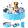 thumbnail image 1 of Piscina de bolas Hikiddy grande para niños pequeños con tapete de juego desplegable, azul, 1 of 6