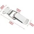 thumbnail image 2 of 2 Pcs Loquet à Angle Droit 90 Degrés Boîte à Outils en Acier Inoxydable 304 Loquets de Capot Loquets à Ressort Boucle de Verrouillage Loquet Boîte à Outils Hasps, 2 of 5
