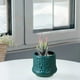 thumbnail image 5 of Jarrón decorativo de plástico esmaltado de imitación | Jarrón de arreglo de flores de naranja azul marino | Plástico duradero 8.7cm | Decoración de gabinete de TV para sala de estar | Maceta de, 5 of 6