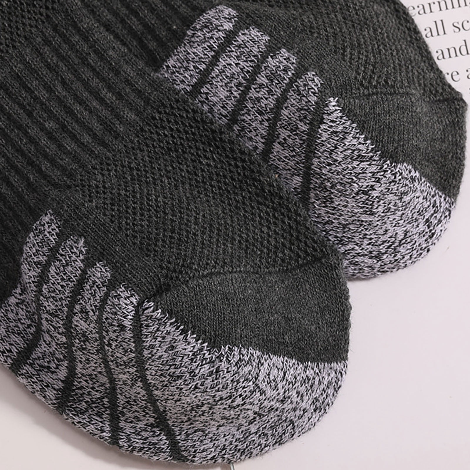 High Socks Women 6 Pairs Men Women Athletic Ankle Socks Thick Cushion Low Cut Comfortable Breathable Socks Womens Ruffle Socks Dark Gray L