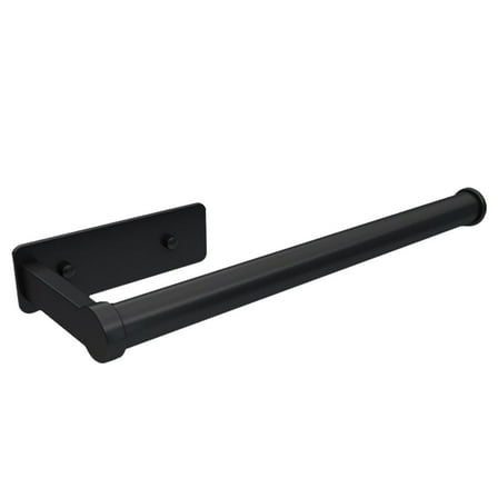 HOOWIFFY Round Tube Paper Towel Rack Towel Holder Black 1Pack