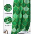 thumbnail image 3 of Green Fish Scale Blackout Curtains for Bedroom Living Room Darkening Curtains 63 Inches Long Modern Geometric Ombre Abstract Moroccan Window Curtain 2 Panels Set Window Treatment Drapes 52"x63", 3 of 9