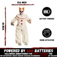 thumbnail image 4 of Halloween Animatronic Sitting Clown Animated Decorations - Sound Activated with Creepy Sound, Light Up Eyes, Scary Move, Haunted House Holiday Spooky Decor Horror Prop, for Indoor Outdoor, 4 of 7