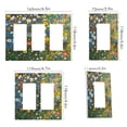 thumbnail image 2 of Yayeee Rocker Switch Wall Plate 1-Gang 4.6"x2.9" Home Decorative Outlet Cover, Green Floral Garden, 2 of 6