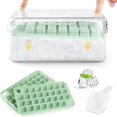 thumbnail image 1 of Ice Cube Tray with Lid and Bin, 60 Pcs Mini Ice Cube Trays for Freezer, Ice Cube Mold with Ice Scoop, BPA Free, Ice Maker for Cocktail, Coffee, 1 of 7