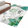 thumbnail image 2 of Happy Birthday Area Rug 4'x6', Green Luxury Dress Crown Carriage Flowers Washable Non-Slip Rugs, Low Pile Large Carpet for Living Room Bedroom Dining Room Kitchen Office Indoor Mat, 2 of 9