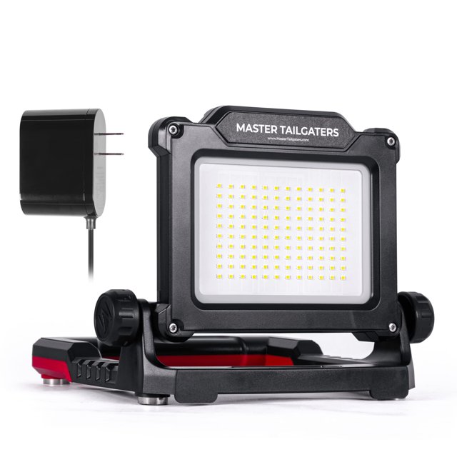 Master Tailgaters FLUD 4000 LED Work Flood Light Compatible for Makita 18v Battery - Bonus: Wall Adapter Plug