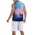 thumbnail image 2 of Naloa Night Sky Elk Basketball Jersey Reversible Men's Mesh Athletic Sports Shirts Training Practice S-4XLXX-Large, 2 of 6