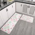 thumbnail image 2 of Pioneer Flower Floral Print Pattern Kitchen Rugs Sets Of 2, Anti Fatigue Non Slip Washable Floor Mats for Kitchen Sink Laundry, 17X30 Inch + 17X47 Inch, 2 of 6