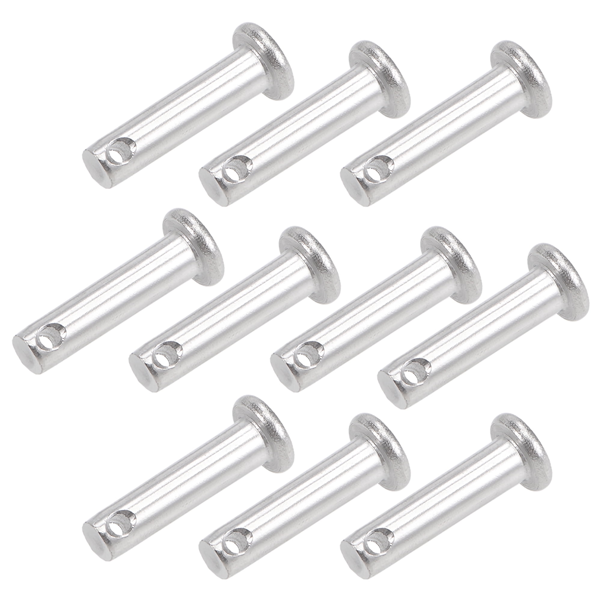 Single Hole Clevis Pins 4mm x 16mm Flat Head 304 Stainless Steel Link