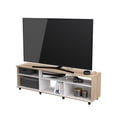 thumbnail image 2 of Inval 5-Shelf Modern TV Stand for TVs up to 70", White/Sand, 2 of 6