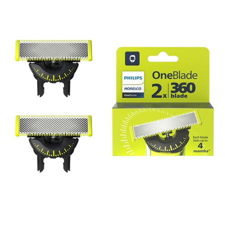 Philips Norelco Oneblade 360 Blade Replacement Blade, Green 2 Pack, QP420/80