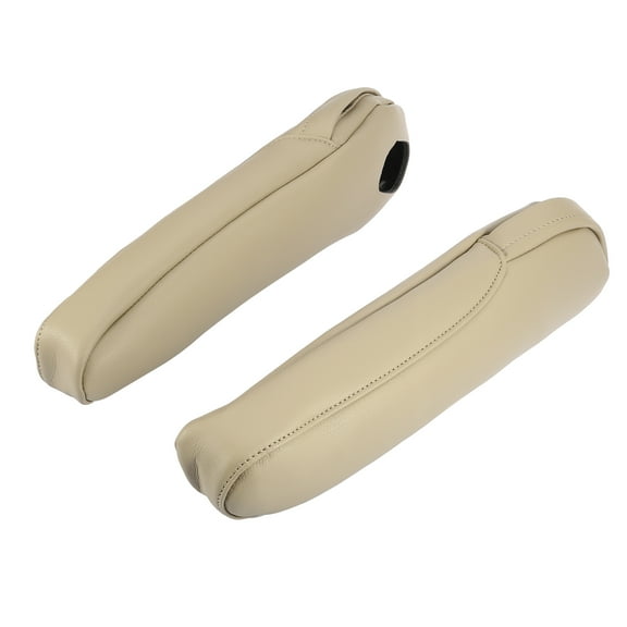 Unique Bargains 1 Pair Front Seat Armrest Cover Replacement Microfiber Leather Beige for Honda Odyssey 2005-2010