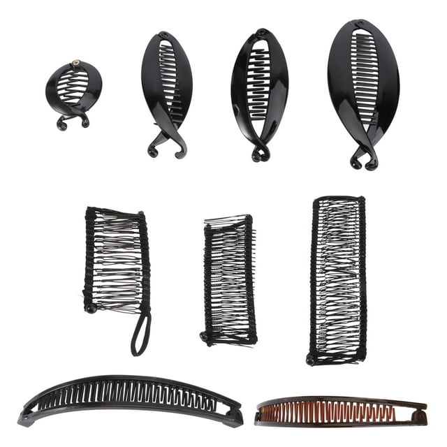 EeaseCA 9 Pcs Pinces à Cheveux Banane Queue de Poisson Peignes à Cheveux Accessoires Rétro pour Femmes