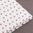 thumbnail image 3 of Erosebridal Cherry Fruit Fabric by the Yard 1 Yard Red Cherry Home Decor Fabric by the Yard, White, 3 of 5