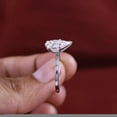 thumbnail image 5 of 1Ct Lab Created Diamond Pear Cut Solitaire Engagement Ring 14K White Gold Plated, 5 of 5
