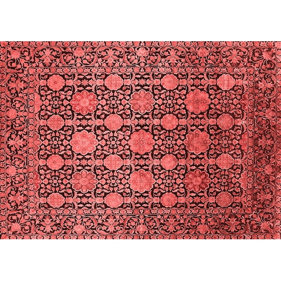 Ahgly Company Indoor Rectangle Oriental Red Industrial Area Rugs, 8' x 10'