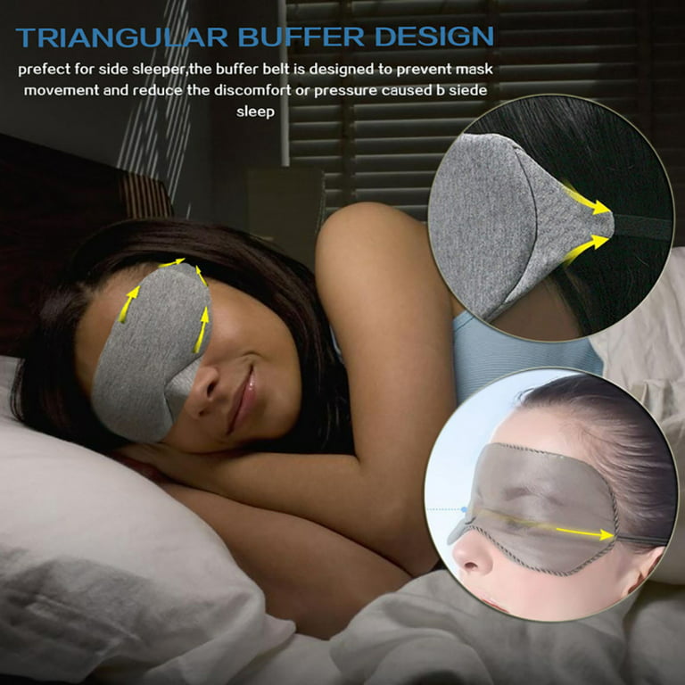 Sleep Mask Cotton 3D Black Eye Mask for Sleeping Men Women Cover