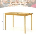 thumbnail image 3 of Costway 48'' Wooden Dining Table Rectangular Farmhouse Kitchen with Solid Rubber Wood Legs Natural, 3 of 10