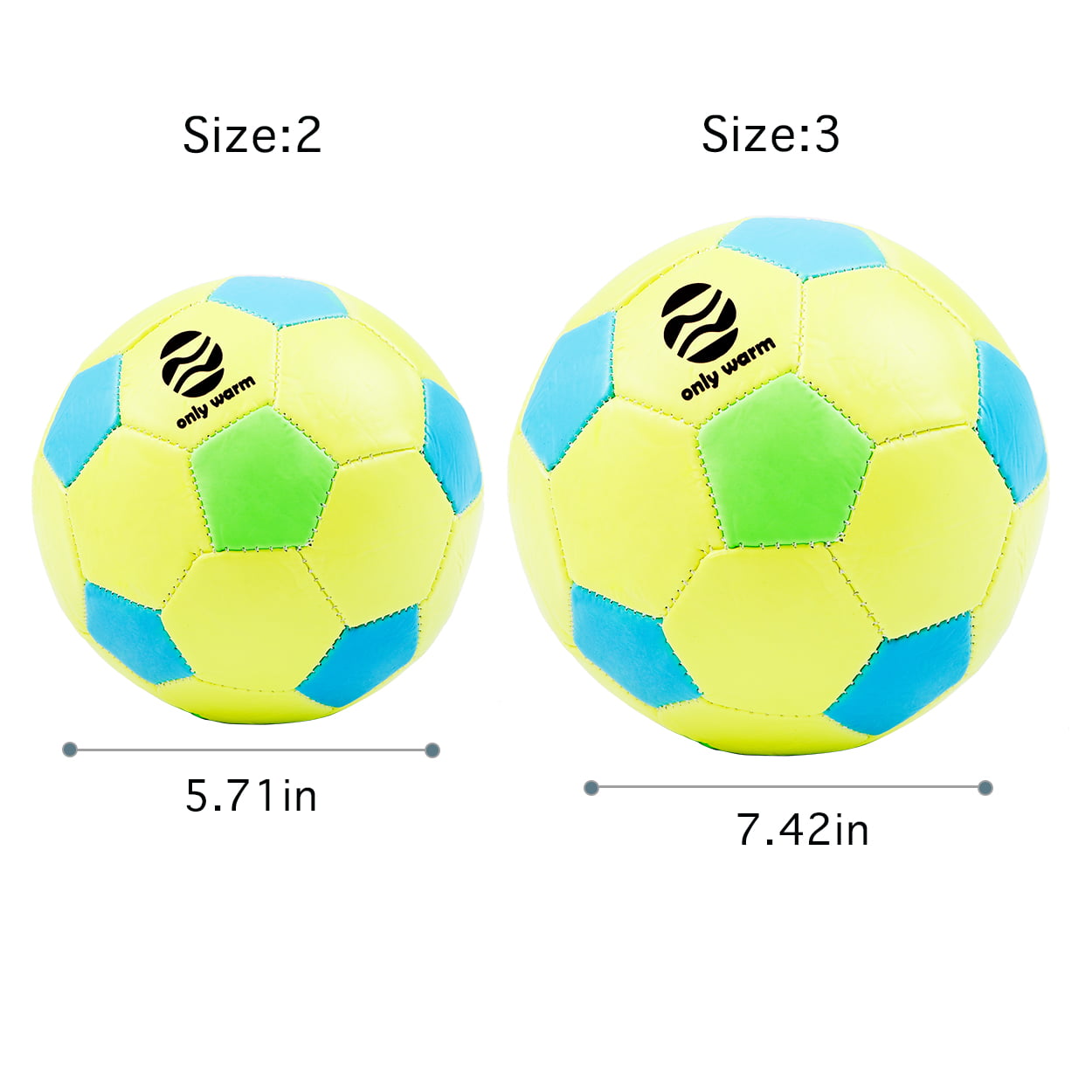 Soccer Balls Size 2 Size 3 Toddler Soccer Ball Youth Baby Soccer Ball Kids with Soccer Pump Soccer Bag Green Gift 