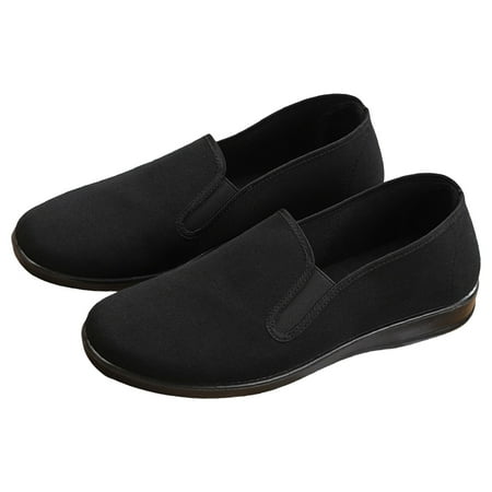 Mepaouo Men s Casual Slip on Shoes Knit Lightweight Work Walking Driving Boat Loafers Sneakers(Black 10)