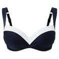 thumbnail image 5 of Panache NAVY/WHITE Portofino Balconnet Bikini Swim Top, US 30DDD/F, UK 30E, 5 of 5