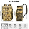 thumbnail image 3 of Travel Cooler Bag - Sunflower Camping Beer Cooler Backpack with Bottle Opener- Waterproof Insulated Picnic Backpacks - Cooler Bag for Beach, 3 of 6