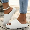 thumbnail image 2 of IUJSOY Cloud Slides for Women Pillow Slippers Chunky Slip on Shoes Quick Drying Bathroom Sandals, 2 of 8