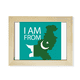 thumbnail image 1 of Soy de Pakistan national flag Country Escritorio de madera Arte Pintura 6x8 pulgadas marco de foto foto, 1 of 4