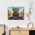 thumbnail image 6 of Logiee Riverside Meditating Cat Print Canvas Wall Art ,Art Poster,Canvas Decorative Picture,Decor Wall Pictures for Living Room Bedroom Bathroom,Ready to Hang, 6 of 6