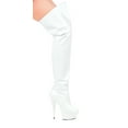 thumbnail image 5 of Ellie Shoes E-609-Casino 6 Heel Pointed Stilletto Thigh High Boots White / 10, 5 of 5
