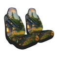 thumbnail image 2 of Pofeuu Cozy Cottage Lakeside Sunset Print Automotive Car Seat Covers Flat Cloth Full Set Seat Covers,Car Seat Covers front seats for Cars Trucks and SUVs-2 PCS, 2 of 9