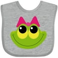 thumbnail image 3 of Inktastic Frog Face Girl Girls Baby Bib, 3 of 4