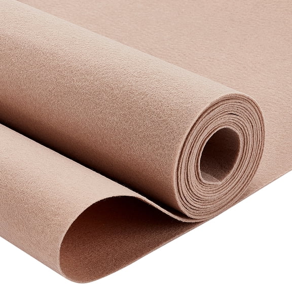 Polyester Felt Fabric Rectangle Khaki 40x0.1cm 3m/roll