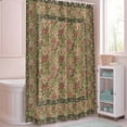 thumbnail image 5 of Shower Curtain Spring Flowers Shower Curtains for Bathroom Decor, Waterproof Polyester Shower Curtain Set with Hooks, Standard Size 72" x 72" Brown Vintage Floral Bird, 5 of 9