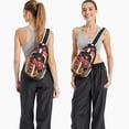 thumbnail image 4 of Gothic Celestial Sling Backpack with Dark Sun and Moon Art, Lightweight Travel Daypack Featuring Astronomical Map Pattern, Adjustable Strap for Students and Travelers, 4 of 6