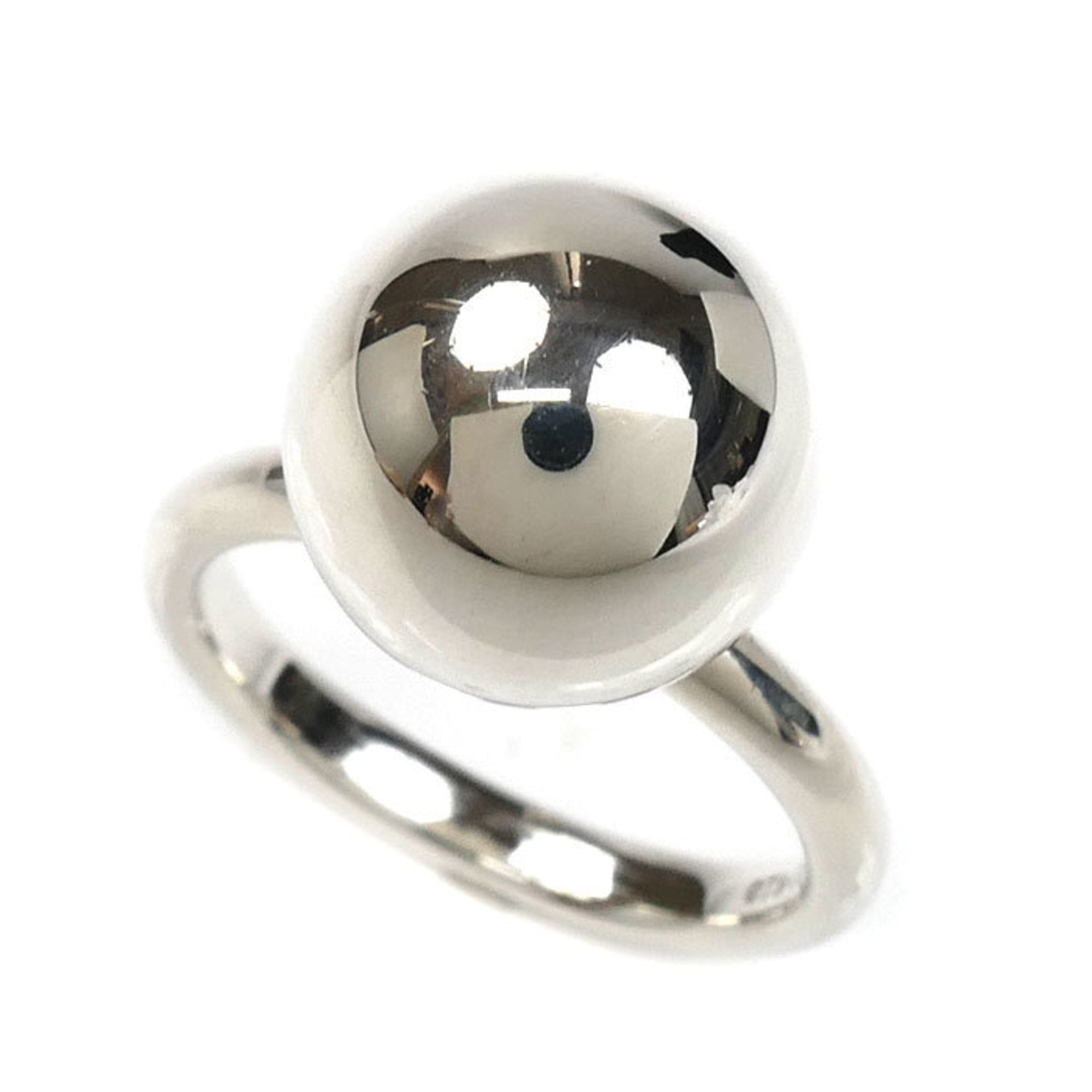 Pre-Owned TIFFANY & Co. Tiffany Silver 925 Hardware Ball Ring, Size 8, 4.5g, Women's (Good)
