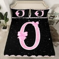 thumbnail image 2 of Manfei Kawaii Bow Queen Sheet Set,Pink Sequin,Letter O,4-Piece Cozy Decor, 2 of 7