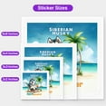 thumbnail image 5 of Siberian Husky Hello Summer Beach Theme with Sunglasses and Tropical Cocktail Vinyl Sticker Husky Dog Lover Gifts Waterproof Decal Art Decor - 00009, 5 of 5