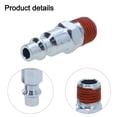 thumbnail image 5 of 5X 1/4" Ntp Male Air Line Hose Compressor Connectors Silver Male Quick Release Fittings Air Tools Accessories, 5 of 9