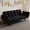 Black, variant on 39-inch wide velvet sofa - Multiple sitting positions - Apartment entertainment - Enjoy leisure time