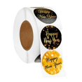 thumbnail image 4 of 500Pcs 1.5 inch Happy New Year Stickers Holiday Supplies Envelope Seals Party Favors for Notebook scrapbook Winter Greeting Cards Crafts Style C, 4 of 8