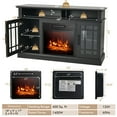 thumbnail image 3 of Gymax 48" TV Stand Console Cabinet w/ Fireplace Entertainment Center For Living Room, 3 of 10