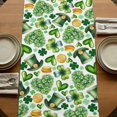 thumbnail image 5 of Table Runners 90 Inches Long Dress Scarves, St. Patrick's Day Farmhouse Coffee/Dining/Kitchen Table Runner for Living Room, Spring Shamrocks Green Love Heart Hats 13x90 Inch, 5 of 9
