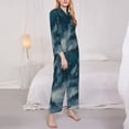 thumbnail image 3 of Kdxio Mysterious Moonlit Mountains Women's Pajama Sets Long Sleeve Button Down Sleepwear Nightwear Soft Pjs Lounge Sets-Large, 3 of 7