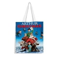 thumbnail image 1 of Arthur Christmas Bolso de tela con estampado de lienzo para mujer, bolsa de compras reutilizable y estética, con cremallera interior, regalo para mujer,40*40cm., 1 of 6