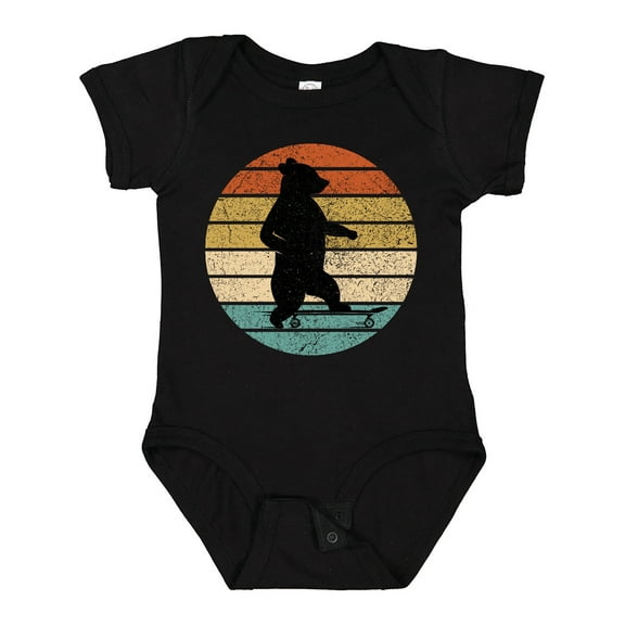 Inktastic Skateboard Bear Retro Sunset Boys or Girls Baby Bodysuit